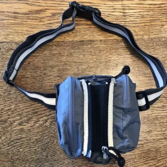 SPORTLINE FANNY WAIST PACK GREY/BLACK WATER BOTTLE HOLDER MULTI POCKETS 