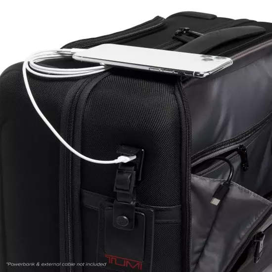 TUMI Alpha 3 Compact 4 Wheeled Brief - BLACK - 117157-1041