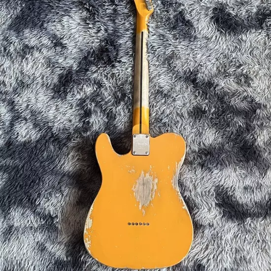 in stock Heavy relic aged orange electric guitar old Telecaster shipping quickly