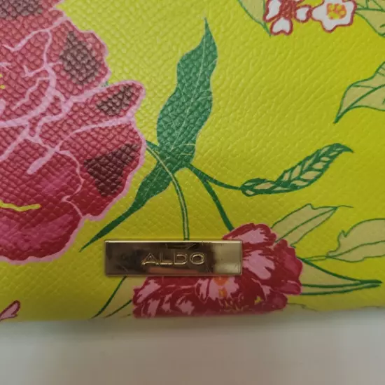 Aldo Travel Organizer Document Passport Holder Wallet Clutch Floral