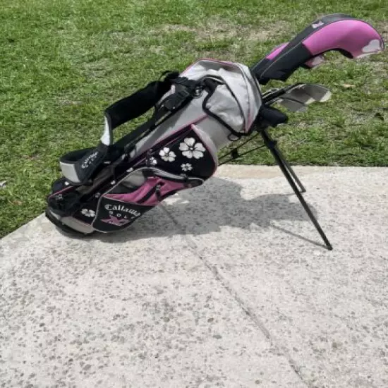 Nice Callaway XJ Series 7 Clubs Junior Girls RH Golf Set with Bag 53”- 60” Tall