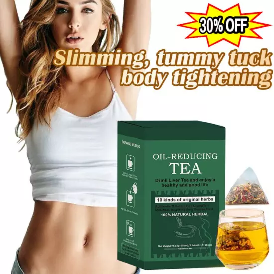 Oil-Reducing-Tea - 10 Herbal with Excellent Formula, Oil Cleansing Tea forLiver