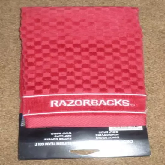 NCAA Embroidered Tri-fold Golf Towel - Arkansas Razorbacks