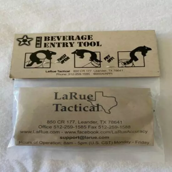 LARUE TACTICAL DILLO BEVERAGE ENTRY TOOL ARMADILLO RARE 2022 SHOT SHOW LAS VEGAS