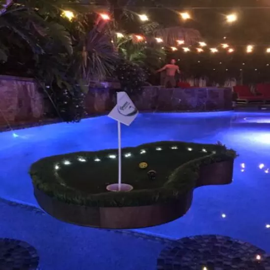 Custom Floating Golf Green With Lights