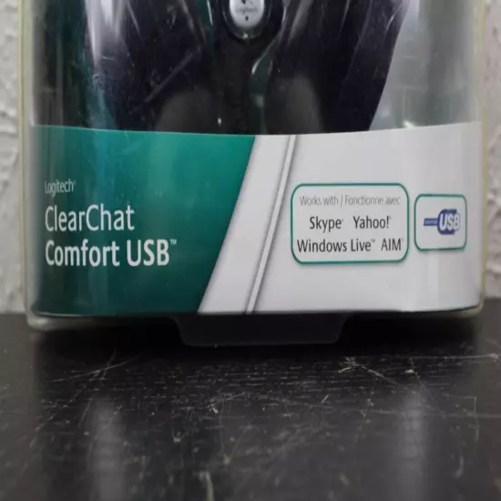 New Logitech Clearchat Comfort USB Headphones Plush Padded 