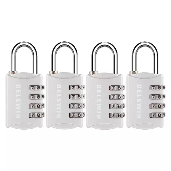 Small Combination Lock for Locker - 4Pack Resettable Luggage Locks for Backpa...