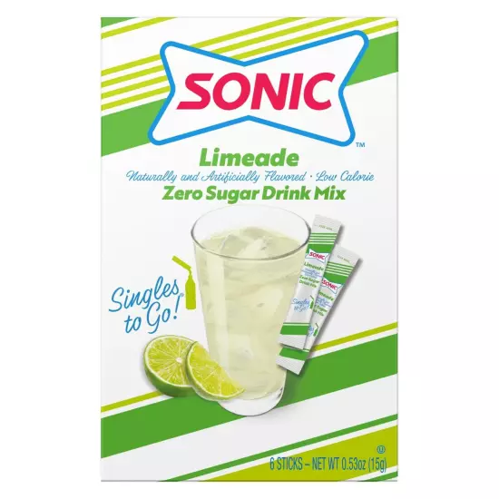 Sonic singles to Go! Drink Mix Variety Pack - Sonic Limeade, Ocean Water, Cherry