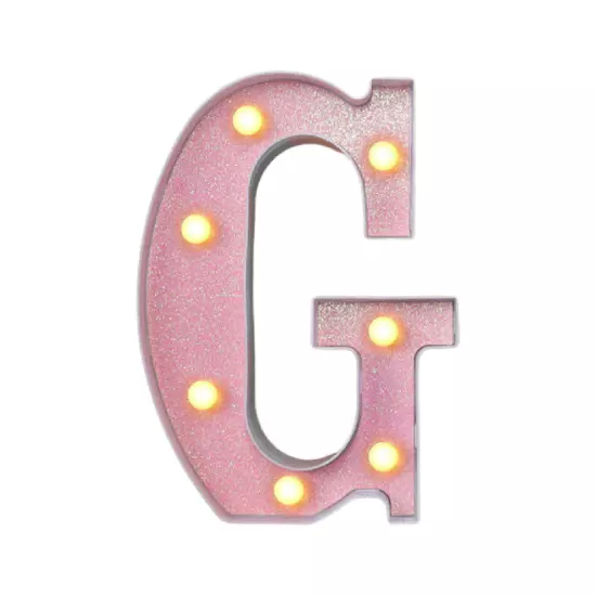 Led Light Up Letter,Pink Marquee LED Letter Lights 26 Alphabet,Lighted Letters A