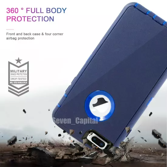 For iPhone 6 7 8 Plus SE 2 3 Protective Shockproof Cover Case + Screen Protector