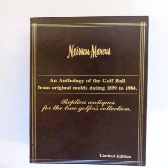 AN ANTHOLOGY OF THE GOLF BALL FROM ORIGINAL MOLDS DATING 1899 TO 1984.