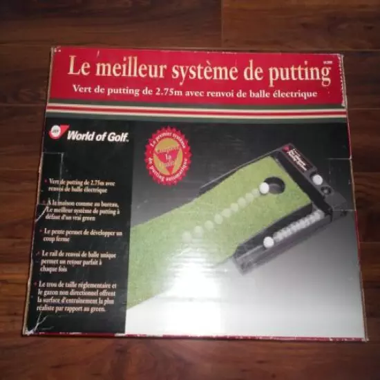 THE ULTIMATE PUTTING SYSTEM 9'FOOT PUTTING GREEN/BALL RETURN BY JEF NMIB/UNUSED