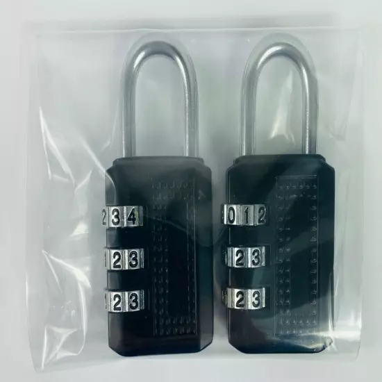 Padlock with 3 Digit Combination Outdoor Weatherproof Combination Lock Set of 2