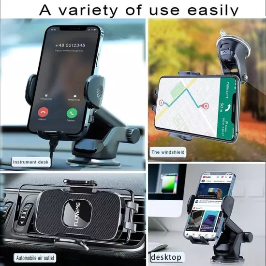 Universal Strong Durable Car Mobile Phone Suction Cup Holder 360 Vertical