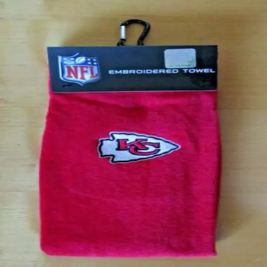 KANSAS CUTY CHIEFS Wincraft Embroidered Dual-Textured 16 x 24 GOLF TOWEL NEW!