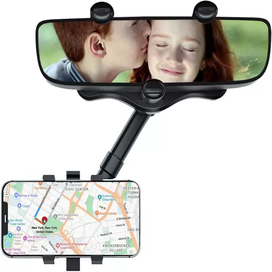 Rear View Mirror Phone Holder for Your Car Phone Holders Multifunctional 360 Rot