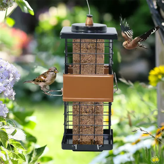 Squirrel Proof Bird Feeder Metal Mesh Bird Feeders for Outdoor Garden Patio Yard