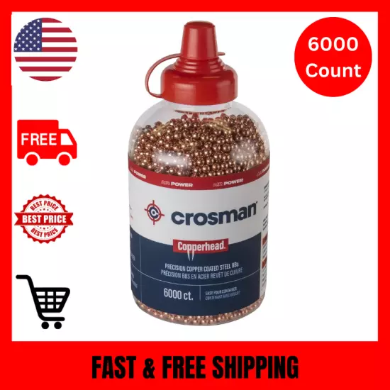 6000 Count Airgun Pistol BBs Pellets Steel Metal Ammo for BB Gun .177 Cal Bottle