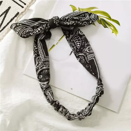 New Boho Satin Twist Knot Headband Elastic Wrap Turban Hair Band Hairband Sport"