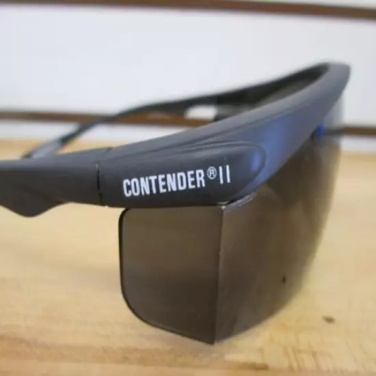 (12) Vallen 068541 Contender II Black / Gray Scratchcoat Safety Glasses ~NEW~