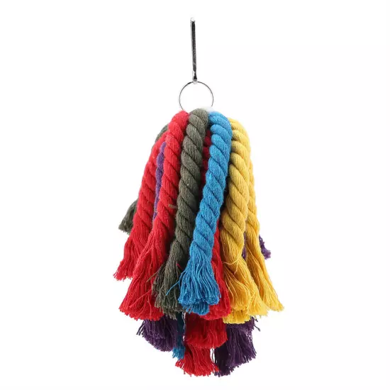 Pet Parrot Bite Chewing Toy Cotton Rope Bird Cage Hanging Toys