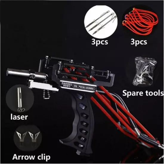 Laser Slingshot Hunting Fishing Bow Powerful Slingshot for Shooting Crossbow Bow