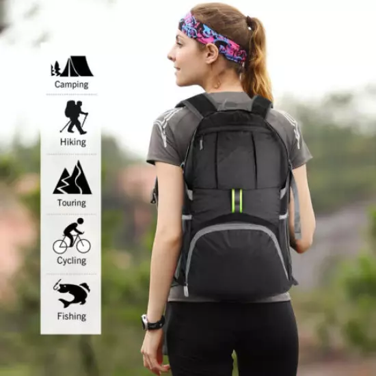 Ultralight Foldable 35L Hiking Backpack Daypack Bag Sports Climbing Camping