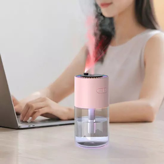 Car Air Humidifier with Colorful Night Light Rechargeable Desktop Aroma Diffuser