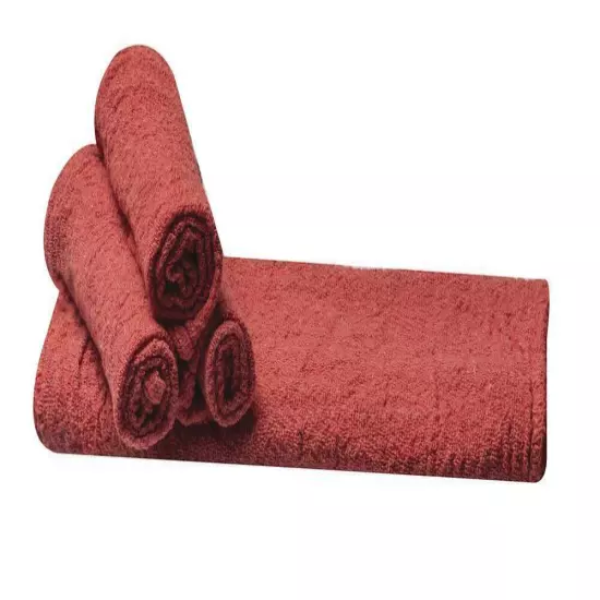 Industrial 10 pack Red Shop Towels 12" x 14" Cleaning Rags Home Car Auto Garage