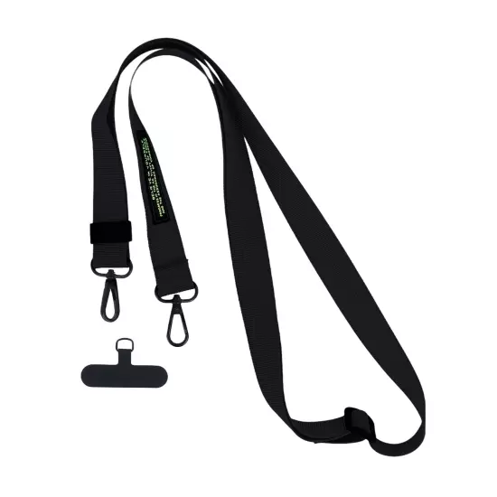 Phone Lanyard Nylon Adjustable Neck Strap + Pad Compatible with All Smartphone