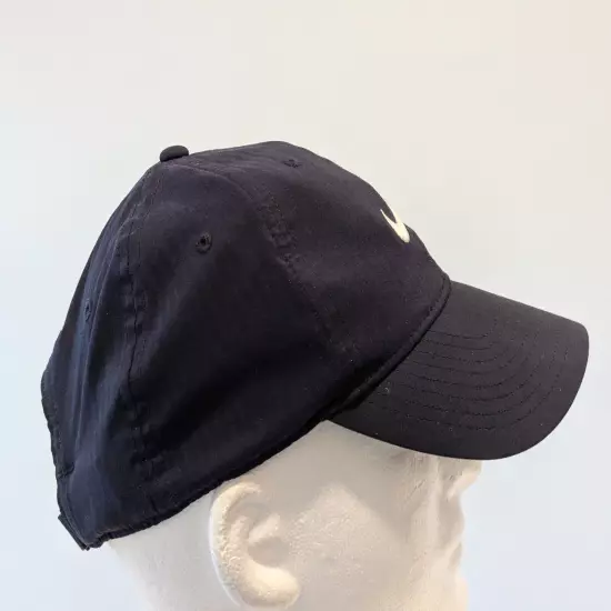 Nike DriFit lightweight Pinstripe Pattern Hat Baseball Cap Adjustable Strap Navy