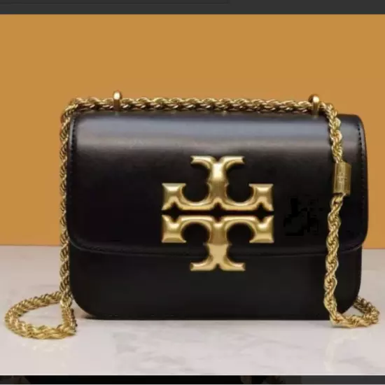 Tory Burch Eleanor Small Convertible Shoulder Bag Black Gold JP