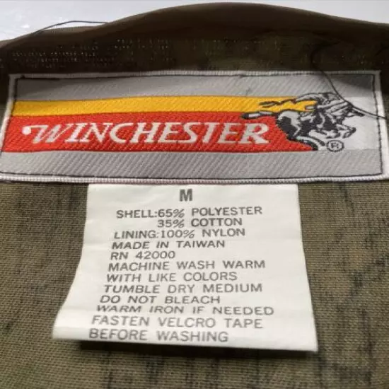 Vintage Winchester Camouflage Hunting Vest Ammo Pockets Men Size medium