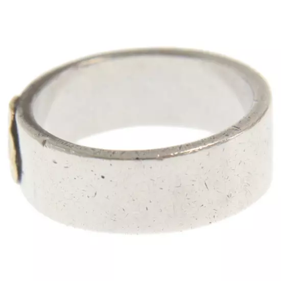 goro's JP Size 21.0 Diagonal Flying Flat Ring Silver/Gold No. 21 Harajuku Japan