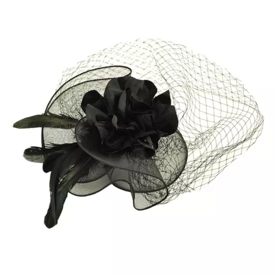 Pillbox Hat Women Cocktail Hat Veil Tea Party Fascinators Funeral Fascinator Hat