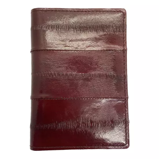 Genuine Eel Skin Leather Business Card ID Wallet Credit Card Case