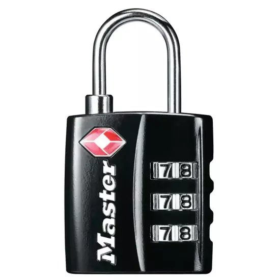 TSA Approved Combination Luggage Lock, Resettable, Black