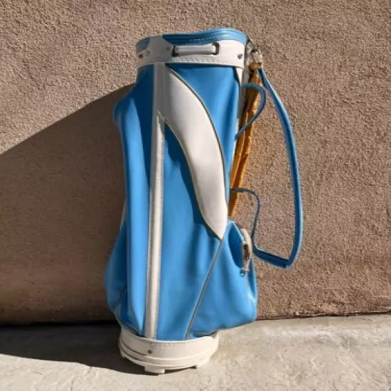 *VINTAGE* AUSTAD FOUR LEAF CLOVER Golf Bag in Carolina Blue U.N.C. LIMITED RARE