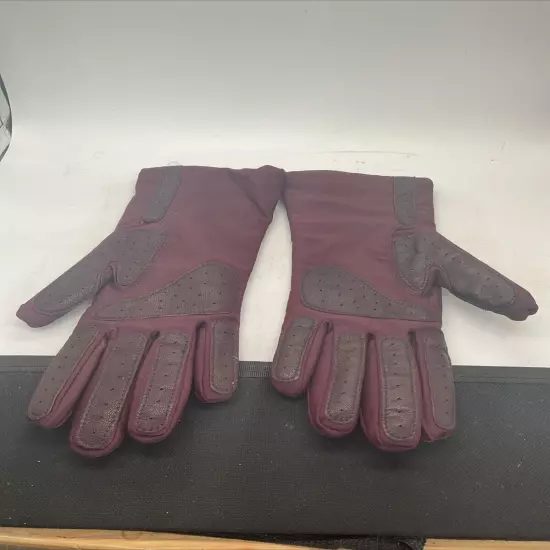 Fownes - Vtg Driving Gloves - Maroon - Acrylic Lining - Ladies One Size