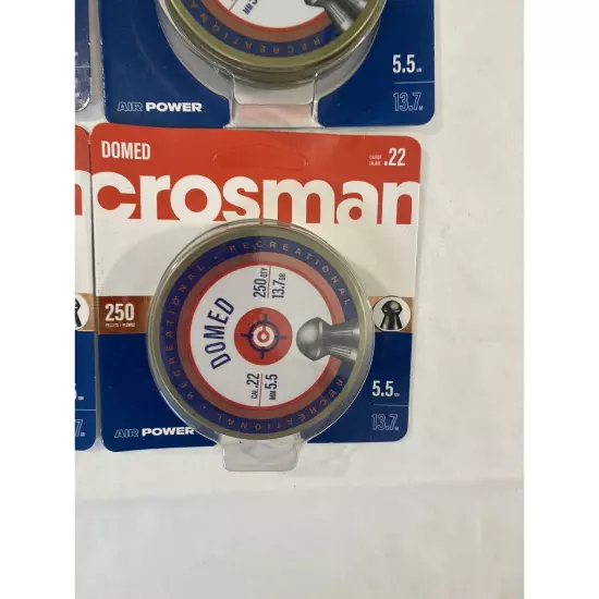 (4) Crosman 22 Essential Domed Air Power Pellets ~ 1000 Pellets Total ~ New