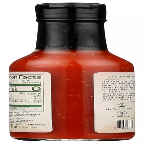 O'Brothers, Habanero Hot Sauce, 5 oz 5 Fl Oz (Pack of 1) 