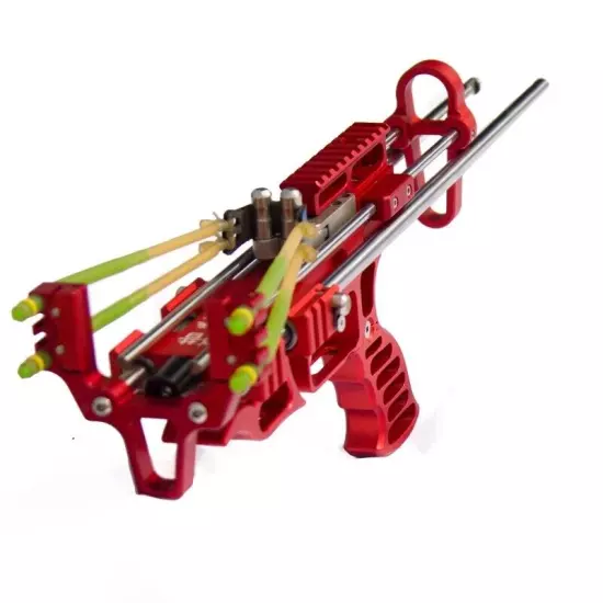 Slingshot Smooth Metal Grip Catapult Portable Hunting Catapult FishReel Shooting