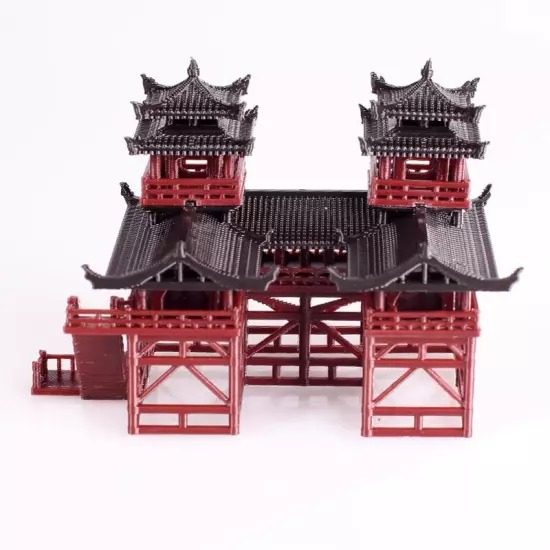 Chinese Ancient Building Pavilion Model Plastics Aquarium Bonsai Toys