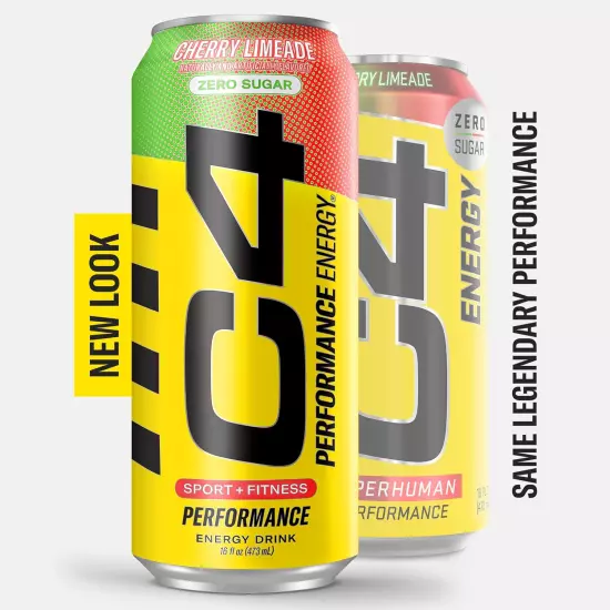 C4 Original Sugar Free Energy Drink 16Oz (Pack of 12) | Cherry Limeade | Pre Wo