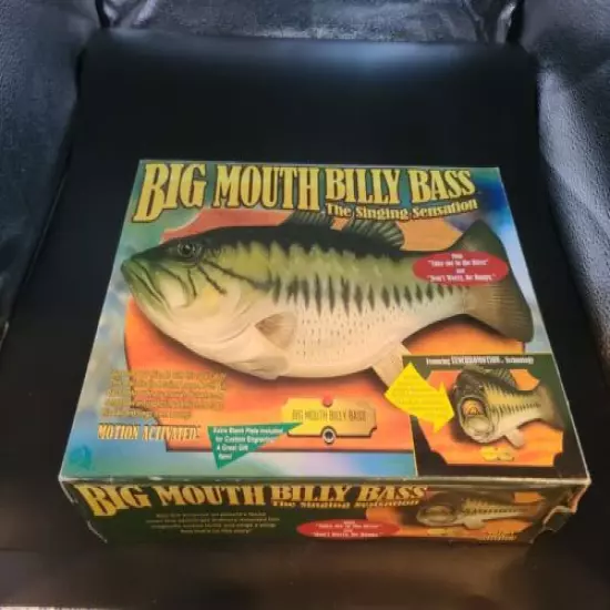 Vintage Big Mouth Billy Bass Singing Sensation Singing Fish 1998 Original Box 