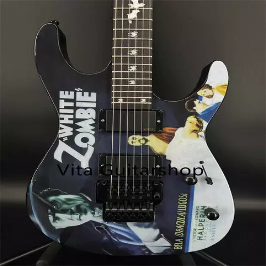 Zombie Fest Limited Horror Series Electric Guitar HHPickup Maple Neck Black Part