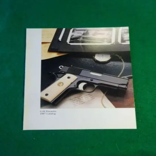 COLT firearms Dealer factory info custom shop advertising and price sheet 1987