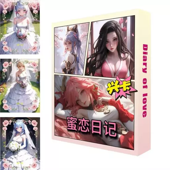 Goddess Diary of Love Anime Waifu 6 Thick Card Blind Box New Sealed