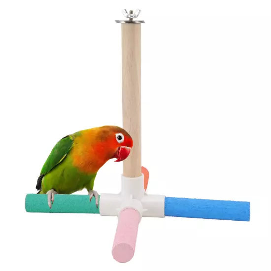  Cross Stand Stick Colorful Safe Healthy Matte Bird Cage Perch Stick W AD5