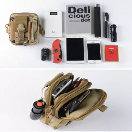 Cell Phone Belt Pack Bag Flashlight Cut Pen EDC Tool Pouch Belt Pack Waterproof